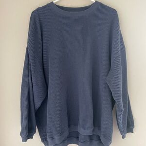 Aerie Oversized waffle crew pullover